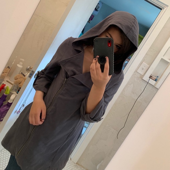 urban outfitters jacket hood zip up gray - Picture 2 of 3